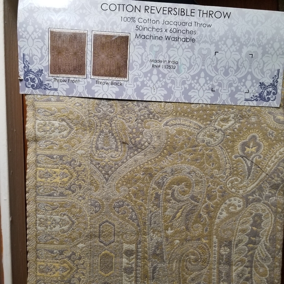 100% Cotton Jacquard Throw - Picture 1 of 5